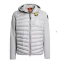 New spliced ​​silver gray down jacket