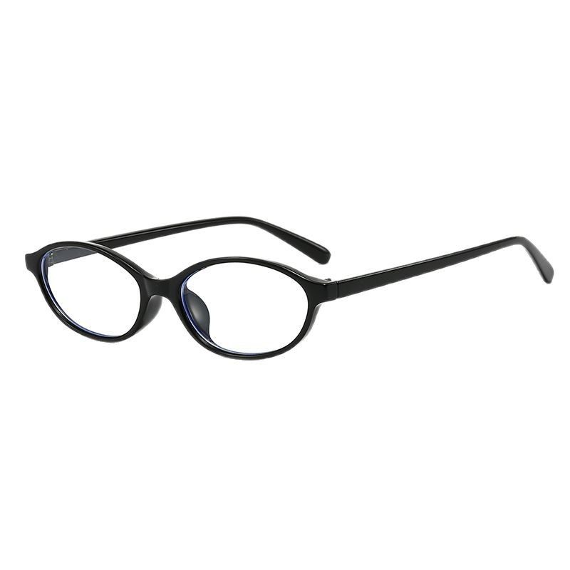 Retro Small Frame Glasses Stylish Women's Anti-Blue Light Simple Glasses Frame Oval Small Frame Glasses Manufacturer Spot Wholesale