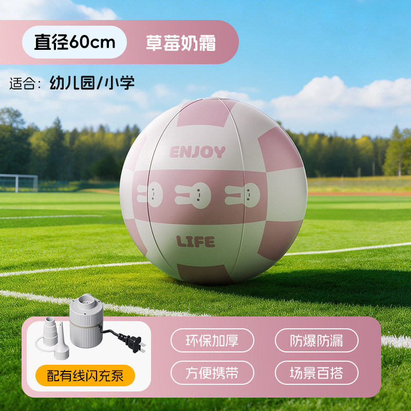 巨型充气沙滩球户外草地学校幼儿园趣味运动会足球排球活动大球代