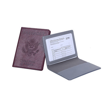 In Stock with Free Shipping American Multifunctional Passport Cover Document Bag Integrated Storage Wallet Amazon Popular Passport Holder