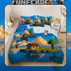 Minecraft Game All-Cotton Four-Piece Set Cartoon Steve Three-Piece Set Student Dormitory Home Bedroom Duvet Cover