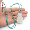DIY handmade plain rope pendant necklace hanging rope star moon bodhi hand-woven clavicle rope men's and women's jade pendant guanyin rope