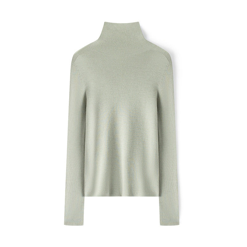 秋冬上新女装岛精无缝机洗美丽诺羊毛衫新澳纱线修身针织衫打底衫