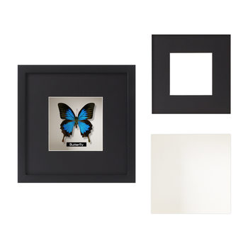 Detachable Inner Frame Real Glass Three-Dimensional Hollow 5cm Wooden Handmade Butterfly Dried Flower Specimen Storage Photo Frame Display Stand