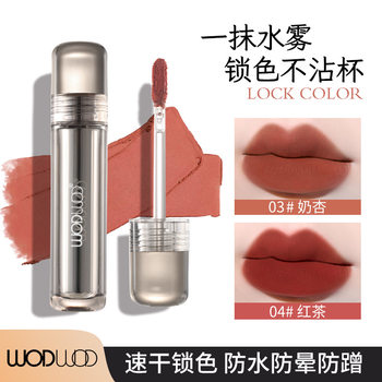 Wodwod Silk Matte Long-Lasting Makeup Locking Color Lip Glaze Matte Matte Long-Lasting Waterproof Not Easy to Stain Daily Whitening Lipstick