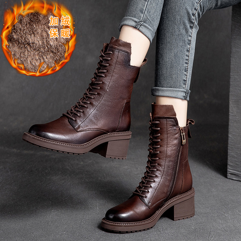 Mã D7509 Giá 2010K: Giày Boot Cổ Thấp Nữ Shntja Mũi Tròn Hàng Mùa Xuân Thu Đông Phục Cổ Cổ Điển Giày Dép Nữ Chất Liệu Vải Bông G05 Sản Phẩm Mới, (Miễn Phí Vận Chuyển Toàn Quốc).