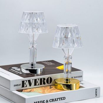 Crystal Diamond Led Table Lamp Bedroom Atmosphere Lamp Acrylic Creative Night Light Decoration Children's DIY Handmade Materials