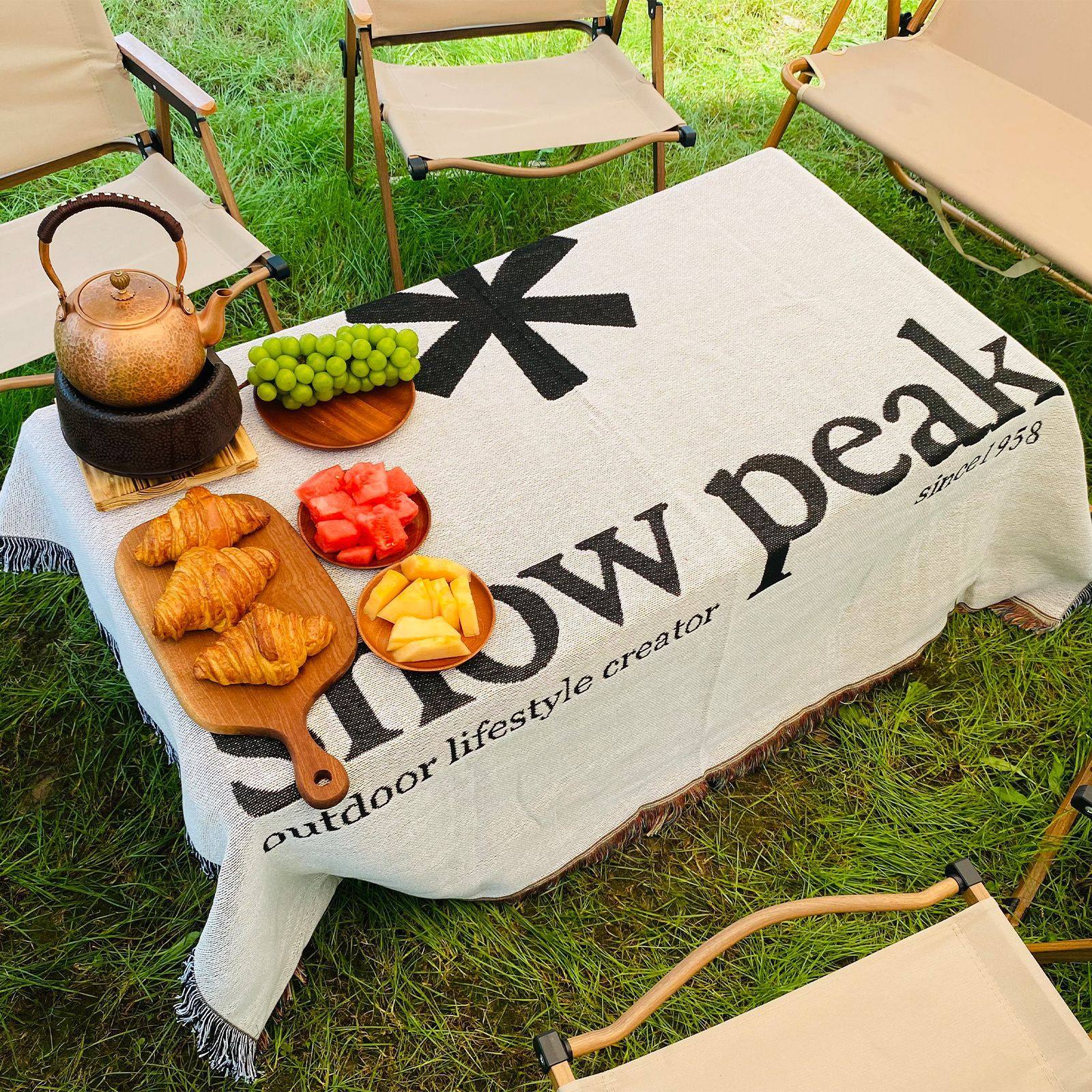 Camping Blanket Outdoor Blanket Picnic Blanket Sofa Blanket Ins Wind Line Blanket Nap Blanket Bohemian Blanket