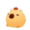 Voice-Controlled Night Light Capibara Ai Smart Children's Bedside Sleep Companion Lamp USB Silicone Tap Light Custom Mold Design