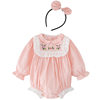 Autumn Baby Clothes for Girls, Pink Romper Jumpsuit, Peach Pink Dress for Girls