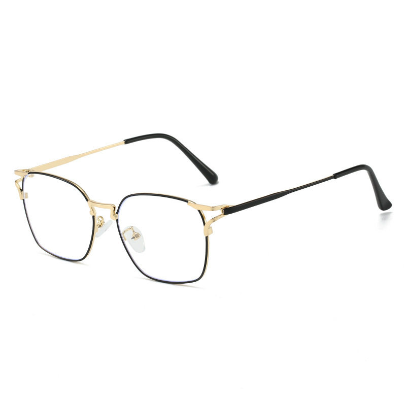 Anti-blue Light Flat Glasses Color Changing Glasses Fashion Cat Ear Glasses Frame for Women Can be Equiped with Finished Myopia Glasses