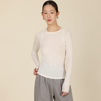 Autumn and Winter Tencel Wool Raglan Sleeve Bottoming Shirt for Women, Soft and Waxy, Skin-Friendly, Breathable and Slimming Look, Long-Sleeved Top