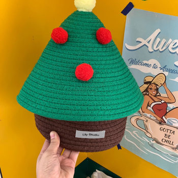 Storage Basket Cute Cartoon Small House Gift Storage Basket Food Bucket Toy Organize Storage Desktop Storage Box