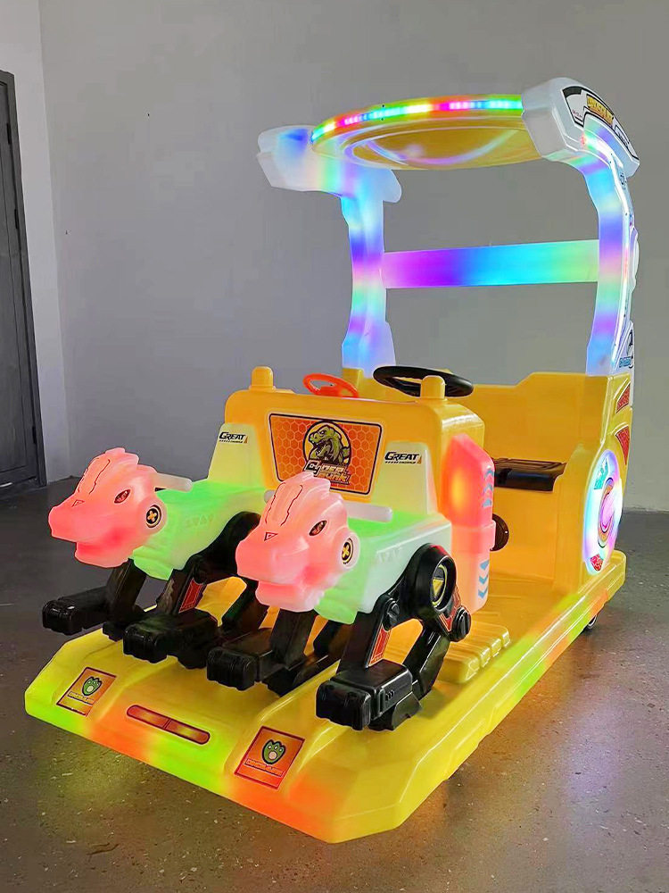Square amusement car night market stall children bumper car New luminous double parent-child electric go-kart off-road vehicle