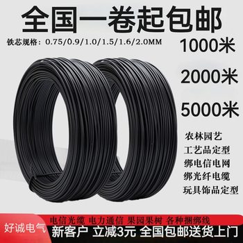 Electro-Galvanized Iron Wire Tie 0.55mm Grape Gardening Wire Tie Pvc Plastic Coated Iron Core Tie Wire Black