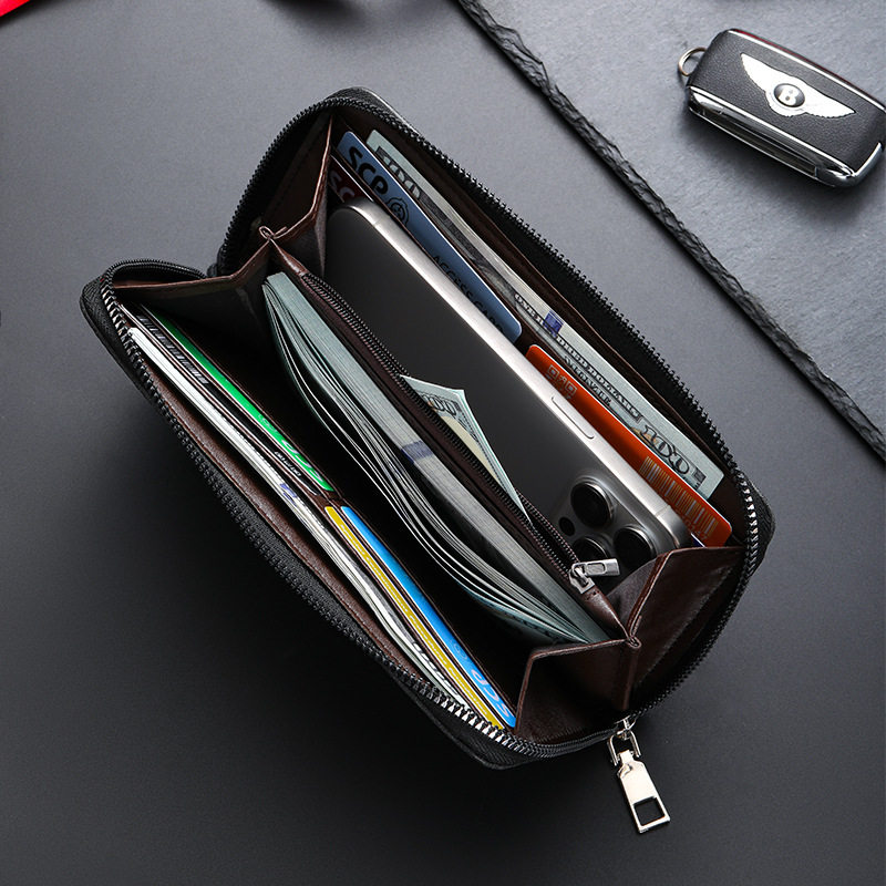 Cross-border Hot New Men's Wallet Casual Multi-card Long Wallet Mobile Coin Wallet Large Capacity Clutch