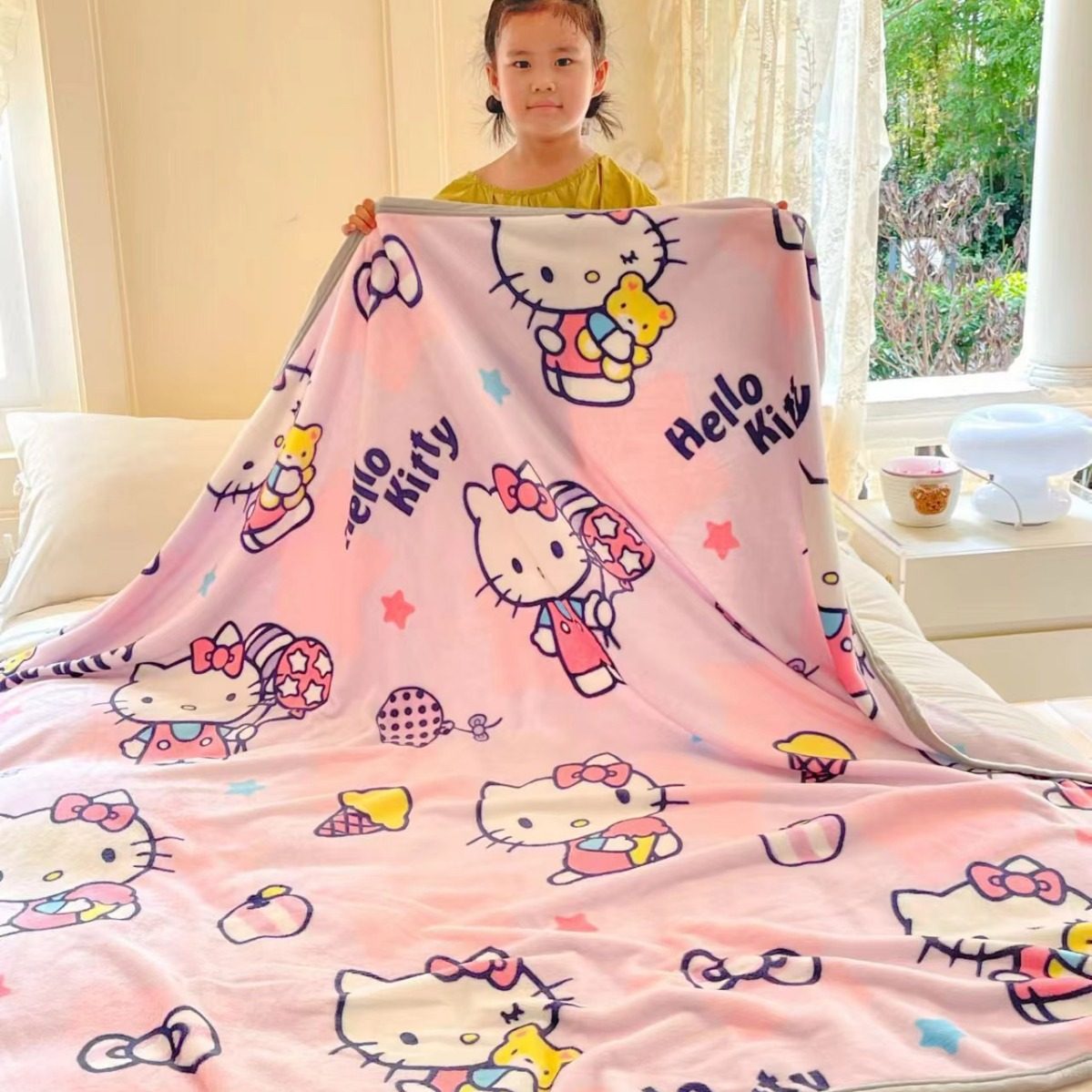 Cartoon children's Class A Sanrio blanket thickened milk velvet kindergarten noon office lunch break blanket gift wholesale