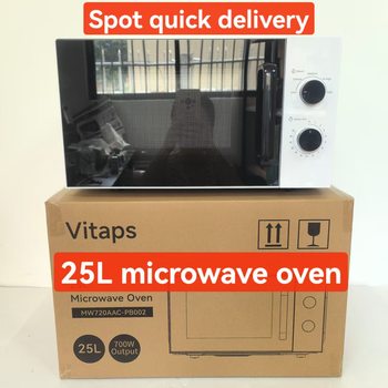 Microwave Oven 360 ° 25L Household Intelligent Multifunctional Microwave Oven Double Knob Baking All-In-One Machine Europe