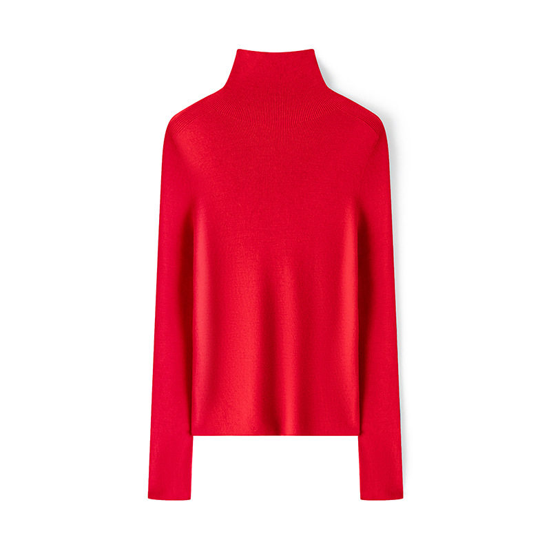 秋冬上新女装岛精无缝机洗美丽诺羊毛衫新澳纱线修身针织衫打底衫