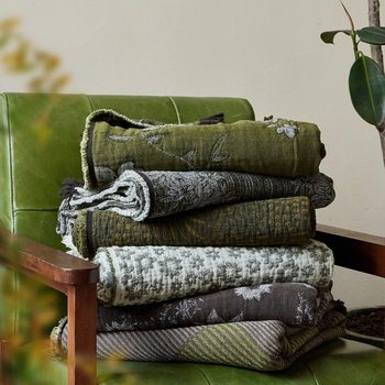 Vintage-Style Jacquard Cotton Throw Blanket, Pure Cotton Yarn-Dyed Casual Tassel Blanket, Sofa Blanket, Office Nap Blanket