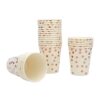 Hot Rose Gold Dot Disposable Degradable Paper Plate Paper Cup Knife, Fork and Spoon Tableware Set Hotel Restaurant Western Food Supplies