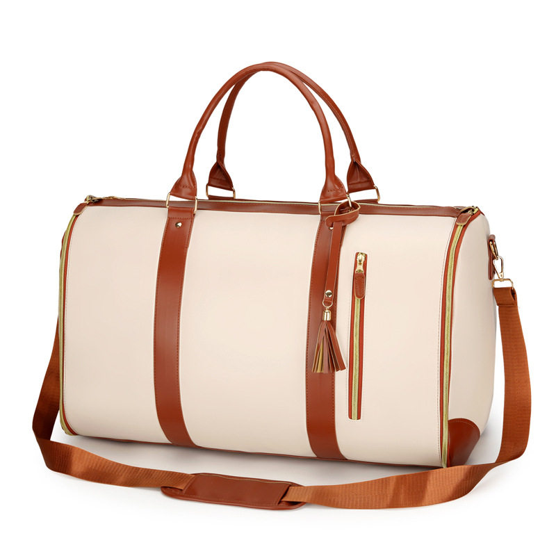 24 Cross-Border New Fashion Foldableing Suit Bag for Men and Women, Men's Multifunctional Travel Bag, Satchel Pu Storage Travel Bag