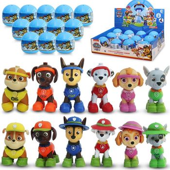 Wangwang team dog doll toy Wangwang team blind box twisted egg assembling building blocks twisted egg doll patrol pull-back car