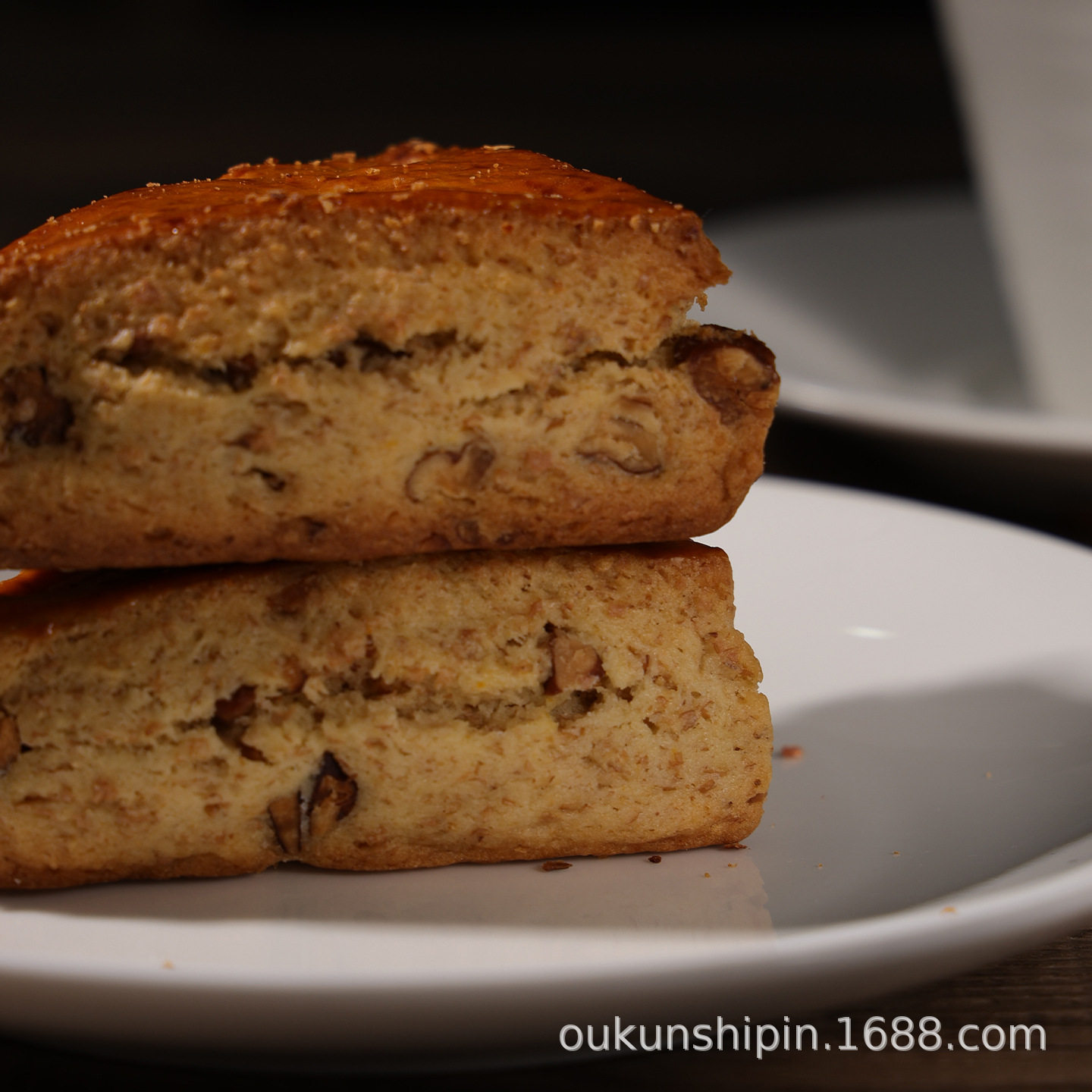 Beiting Pecan Triangle Scone Bread Commercial Coffee Shop Afternoon Tea Break Frozen Baked Semi-Finished Products Full Box