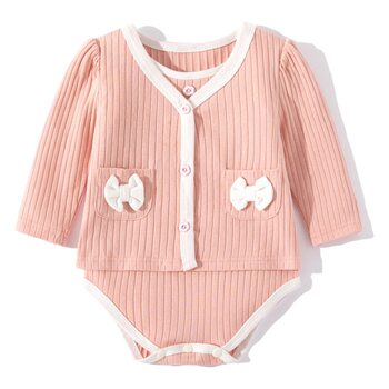 Summer Baby Cardigan Jacket Suit, Fashionable Baby Baggy Clothes, Pure Cotton Baby Super Cute Newborn Jumpsuit
