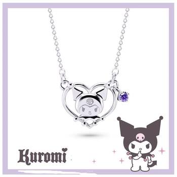 Sanrio Kuromi Heart Necklace for Women, Simple Ins Niche Fashion Exquisite Clavicle Chain as a Gift for Girlfriend