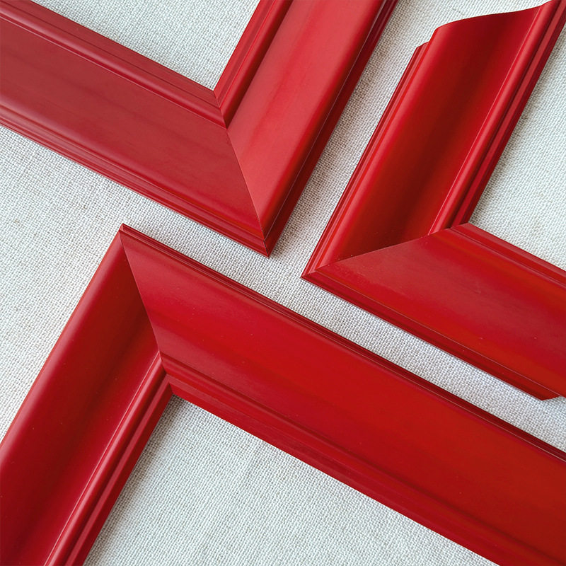 Dopamine Rouge Mirror Frame Oil Painting Custom Wooden Framing Wooden Picture Frame Solid Wood Framing Self-Assembling Photo Frame Empty Frame