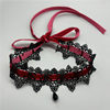Sexy Neck Jewelry Wine Red Dark Lace Velvet Lace Collar Choker Lace Strap Clavicle Chain