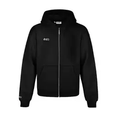 2025 New Cross-Border Zipper Cardigan Sweatpants Simple Letter Print Hooded Sweatshirt Jacket Hot Wholesale Black