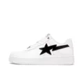 White and black space leather
