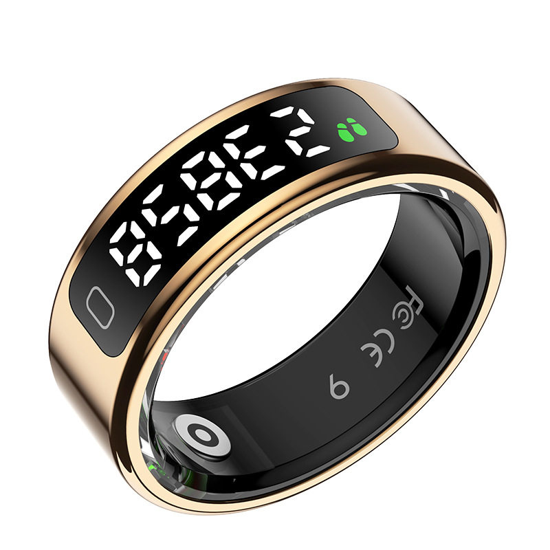 Cross-border R11C smart ring with display heart rate blood oxygen sleep monitoring step gesture control movement ring