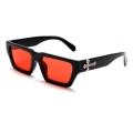 Bright black frame red film (pink)