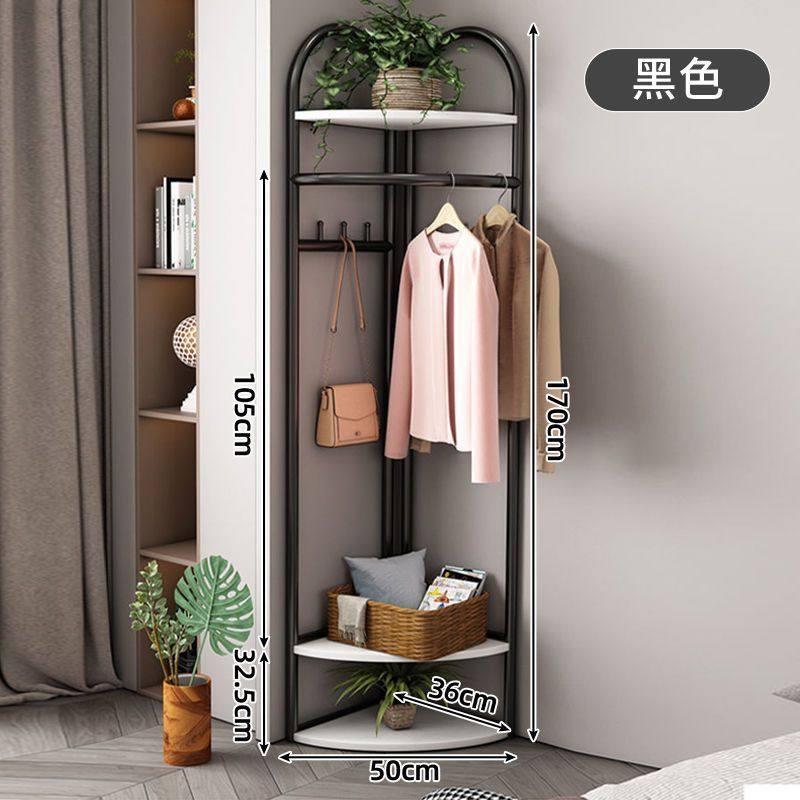 Simple Multifunctional Clothes Drying Rack Corner Indoor and Outdoor Removable Clothes Rack Bedroom Multifunctional Corner Coat Rack
