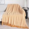 Four Seasons Waffle Tassel Knitted Blanket Modern Simple Bed End Blanket Air-conditioning Blanket Nap Blanket Sofa Blanket Wholesale