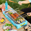 Wash-free Portable Disposable Stainless Steel Barbecue Oven Household Outdoor Charcoal Barbecue Oven for Quick-burning Fruit Charcoal