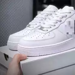 AF1 Air Force 1 Original Quality Shoes - Premium Classic Low-Top White Sneakers with Hidden Height Boost