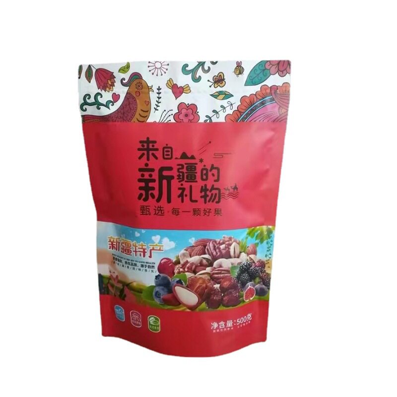 Dried fruit packaging bag Xinjiang specialty pistachio cashew nut self-sealing bag 500g almond mulberry plastic food bag