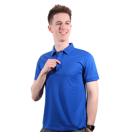 滑爽丝光polo衫短袖高端企业工作班服翻领t恤商务男装定制印logo
