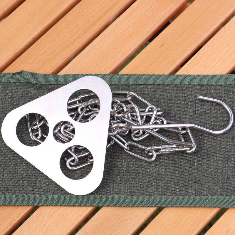 Portable Outdoor Hanging Pot Rack Tripod Bracket Hanger Camping Supplies Campfire Stainless Steel Tripod Storage Rack New