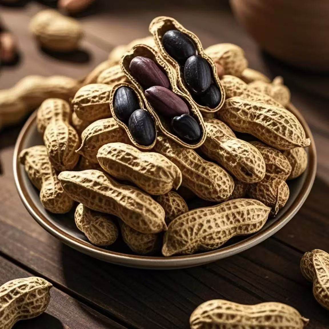 Selenium-Rich Black Peanuts Genuine Yunnan Black Peanuts with Shells Purple Peanuts Black Peanuts Stomach-Nourishing Raw Peanuts Wholesale Dropshipping