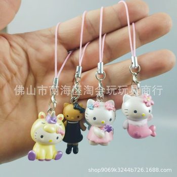 8 Cute Kt Cat Style Girly Heart Pendant Doll Blind Box Hello Kitty Creative Mobile Phone Case Pendant Doll Gashapon