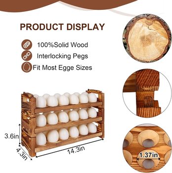 Vintage Storage Rack Household Desktop Kitchen Storage Rack Egg Display Rack Quail Egg Pigeon Egg Display Rack Solid Wood
