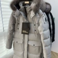 Silver gray and white women's mid-length style