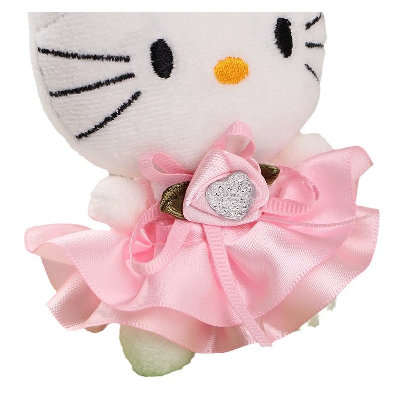 带钻裙装小猫公仔挂件卡通花束材料婚庆活动娃娃毛绒玩具多款多色