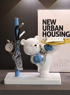 创意入户门钥匙收纳摆件玄关置物架子鞋柜客厅装饰品乔迁新居礼物