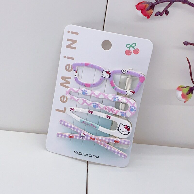 甜美交叉猫猫发夹可爱少女卡通侧边刘海夹网红ins高颜值百搭发饰